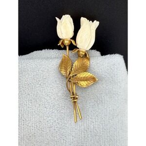 Vintage Gold Filled Flower Brooch